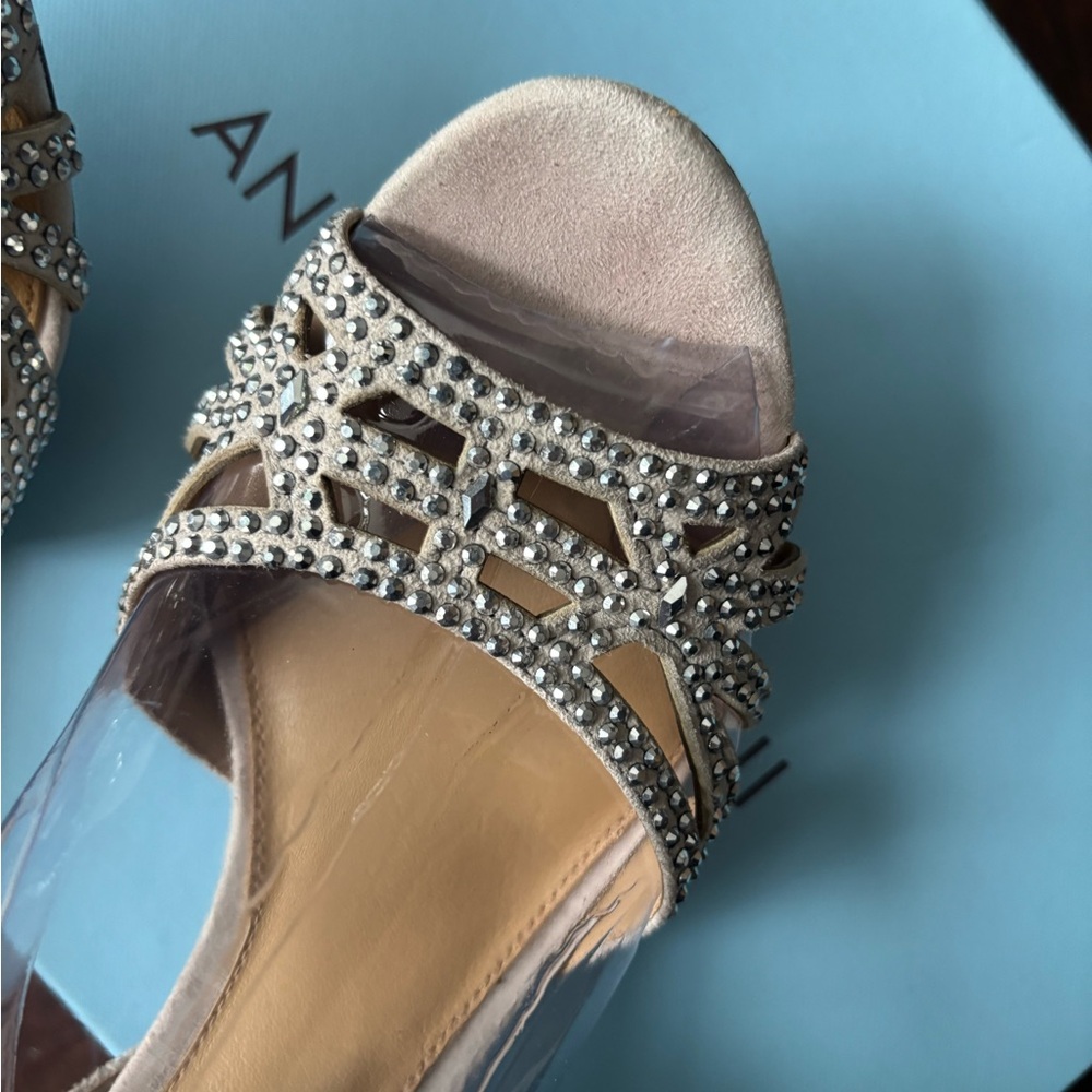 Antonio Melani Macall Chalk Jeweled Ankle-Strap Dress Heel
#9 - Picture 2 of 11